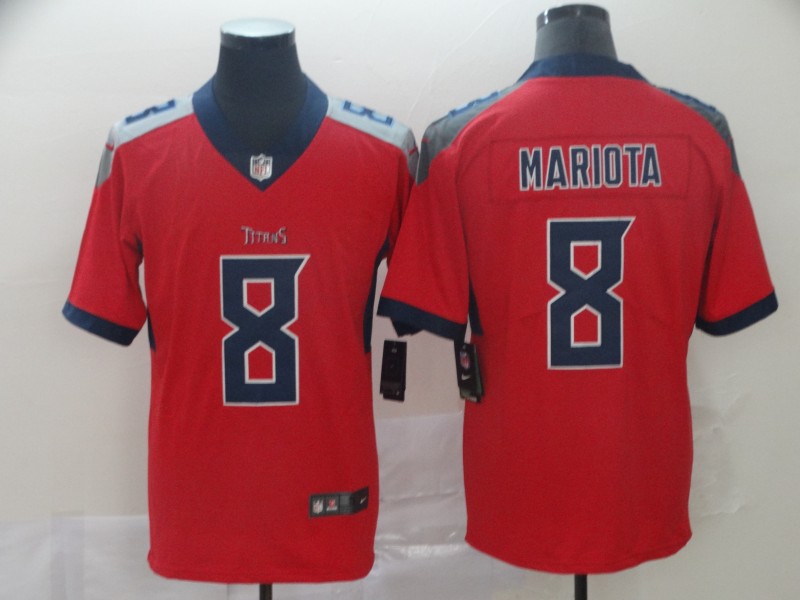 Men's Tennessee Titans #8 Marcus Mariota Red Inverted Legend Stitched Football Jersey Men's Tennessee Titans #8 Marcus Mariota Red Inverted Legend Stitched Football Jersey